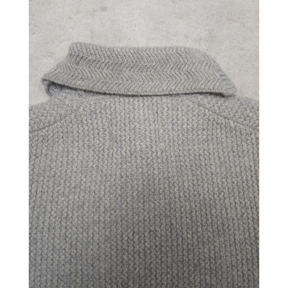 Schott Bros Sweater Fisherman Shawl Collar Patch Elbow Heavy Chunky Knit Wool S - Picture 4 of 8